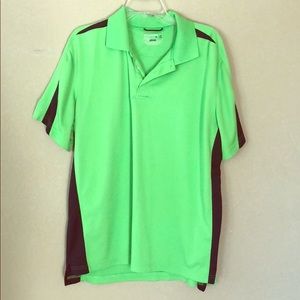 Lime green and navy men’s polo